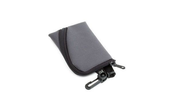 A Super Mini Ghost Whale Pouch in Nebulous Grey (dark grey).